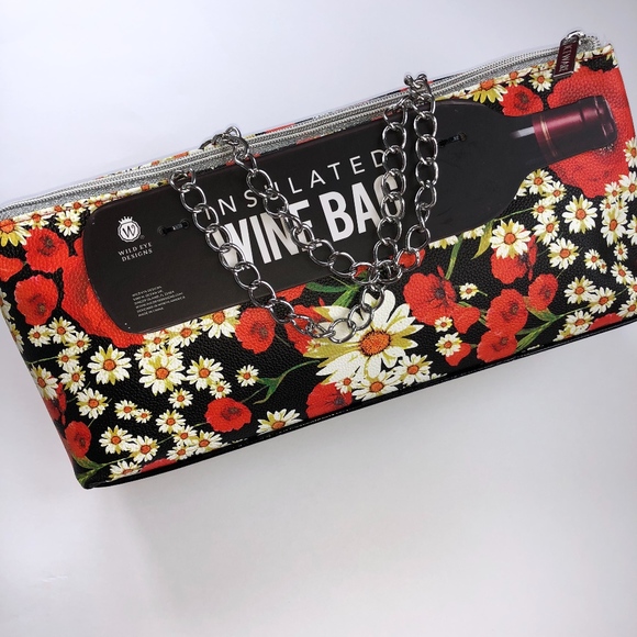Wild Eye Designs Handbags - WILD EYE DESIGNS Insulated Wine Bag ~ Poppies